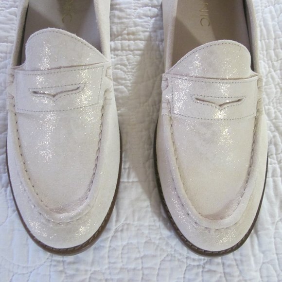 Vionic Shoes 6.5 Waverly Loafer Metallic Gold Nubuck Suede - Picture 7 of 10